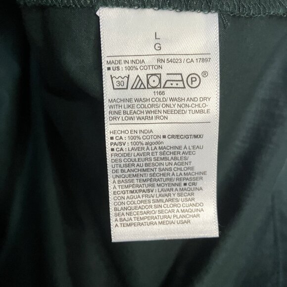 Old Navy The Boyfriend Shirt Womens L Button Up Long Sleeve Poplin Forest Canopy - Picture 4 of 8